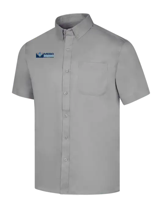 Short Sleeve Light Grey Superpro React Twill Shirt w/Mesa Solutions Logo