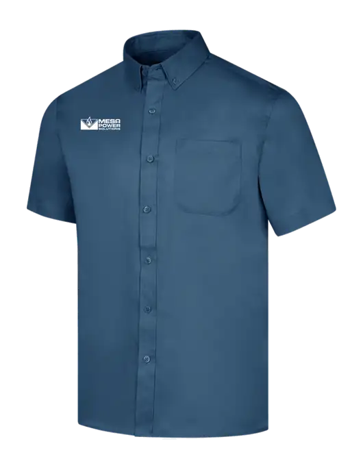 Short Sleeve Light Navy Superpro React Twill Shirt w/Mesa Solutions Logo