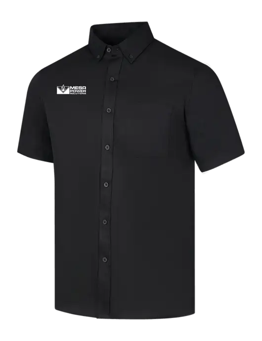 Short Sleeve Deep Black Superpro React Twill Shirt w/Mesa Solutions Logo