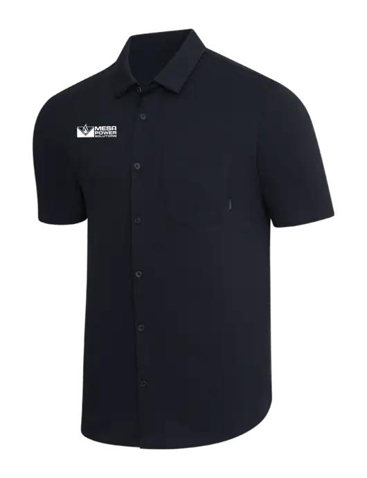 OGIO Black Extend Short Sleeve Button Up Shirt w/Mesa Solutions Logo