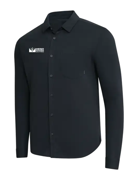 OGIO Black Extend Long Sleeve Button Up Shirt w/Mesa Solutions Logo