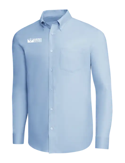 Brooks Brothers Light Blue Wrinkle-Free Stretch Pinpoint Shirt w/Mesa Solutions Logo