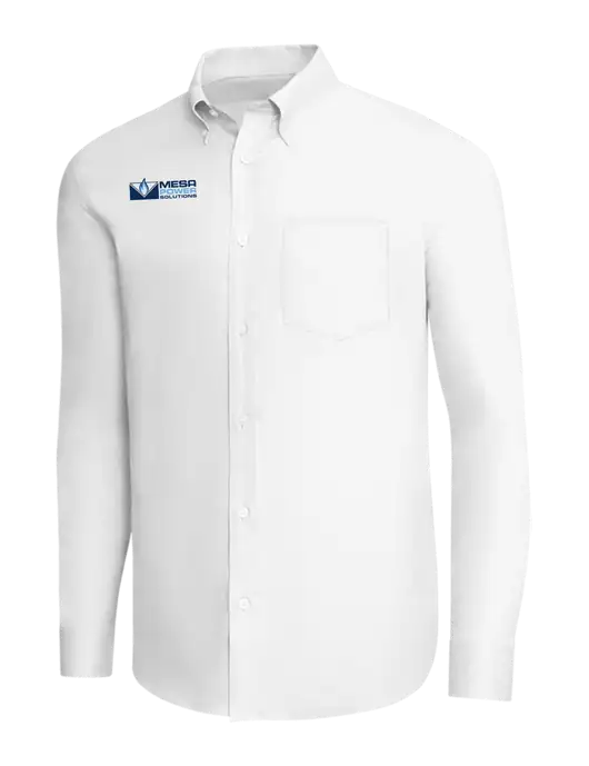 Brooks Brothers White Wrinkle-Free Stretch Pinpoint Shirt w/Mesa Solutions Logo