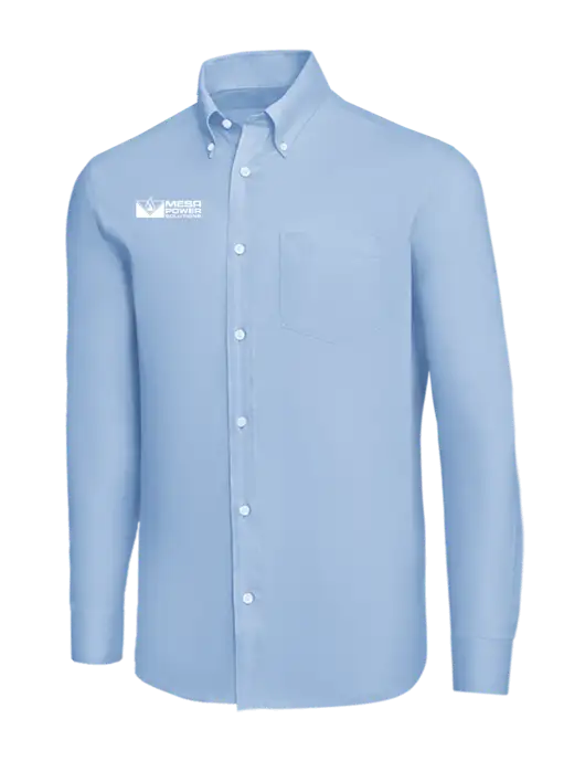 Brooks Brothers Light Blue Wrinkle-Free Stretch Nailhead Shirt w/Mesa Solutions Logo
