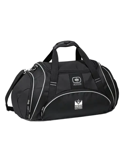 OGIO Black Crunch Duffel
 w/Mesa Solutions Logo