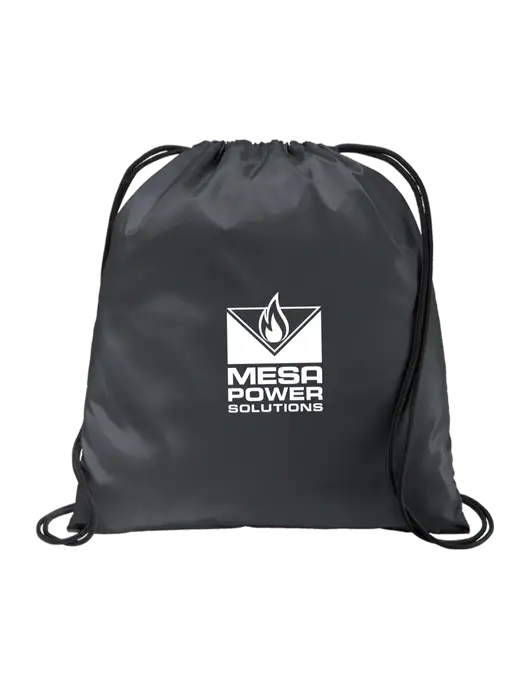 Drawstring  Graphite Grey Cinch Pack w/Mesa Solutions Logo