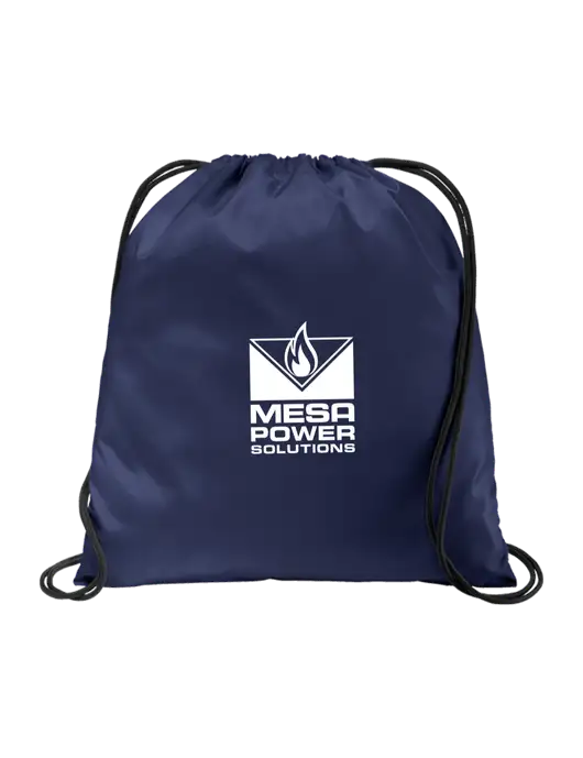 Drawstring  True Navy Cinch Pack w/Mesa Solutions Logo