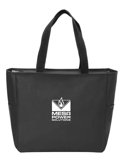 Everyday Black Zip Tote  w/Mesa Solutions Logo