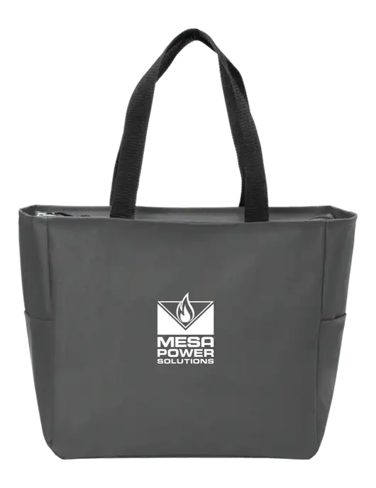 Everyday Charcoal Zip Tote Dark w/Mesa Solutions Logo