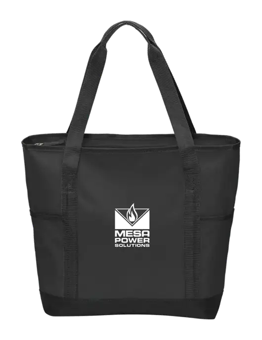 On the Go Black/Black Tote w/Mesa Solutions Logo