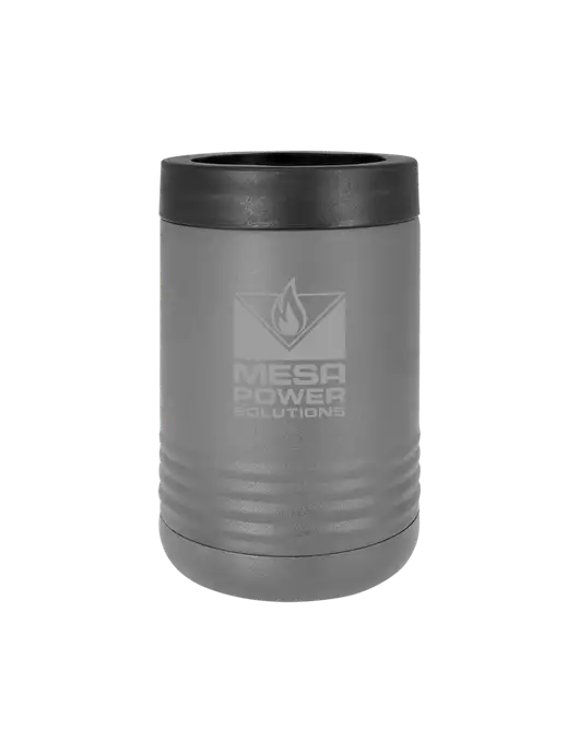 Polar Camel 12 oz Powder Coated Grey Vacuum Insulated Beverage Holder w/Mesa Solutions Logo