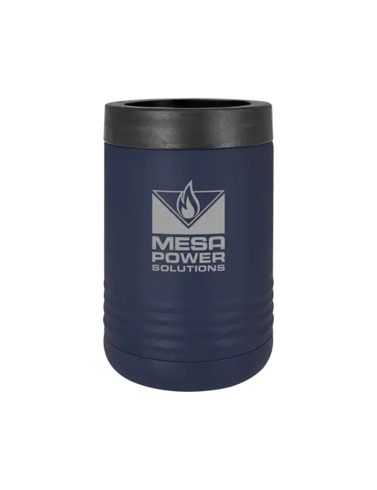 Polar Camel 12 oz Powder Coated Navy Vacuum Insulated Beverage Holder w/Mesa Solutions Logo