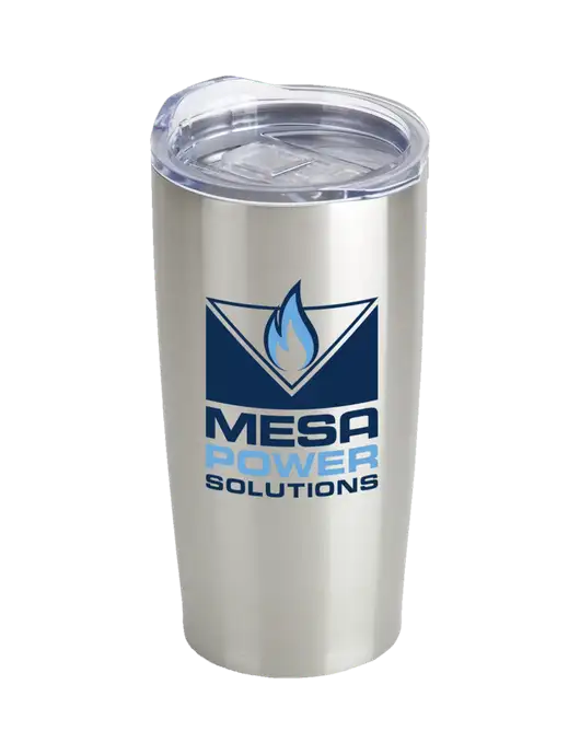 Society Silver 20 oz Insulated Tumbler w/Mesa Solutions Logo