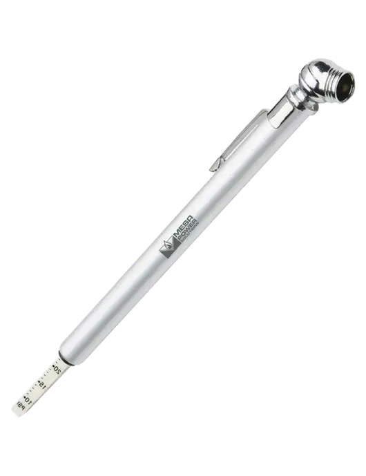 Quick View Silver Tire Gauge w/Mesa Solutions Logo