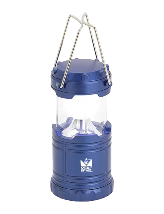 Blue Mini Retro Lantern w/Mesa Solutions Logo