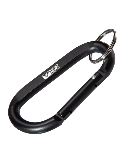 Black Carabiner & Key Ring w/Mesa Solutions Logo