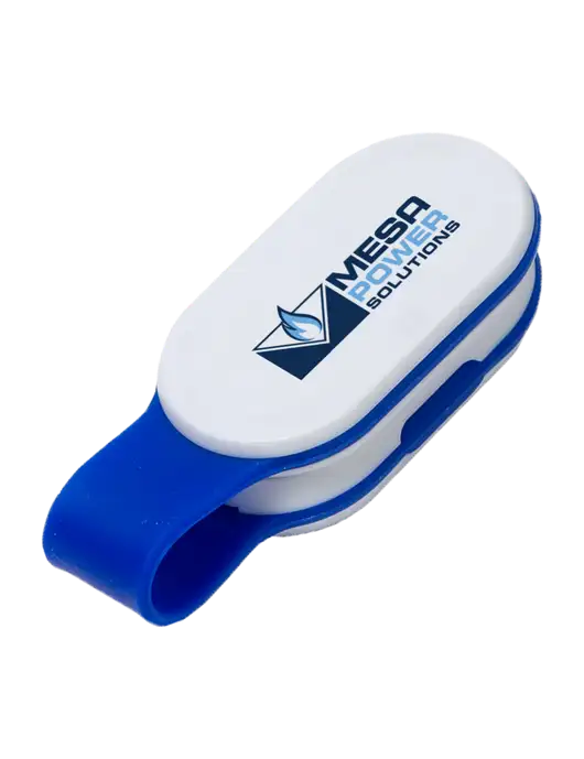 Magna Clip Blue Personal Safety Light w/Mesa Solutions Logo