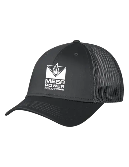Charcoal Mesh Trucker Cap Snap Back w/Mesa Solutions Logo