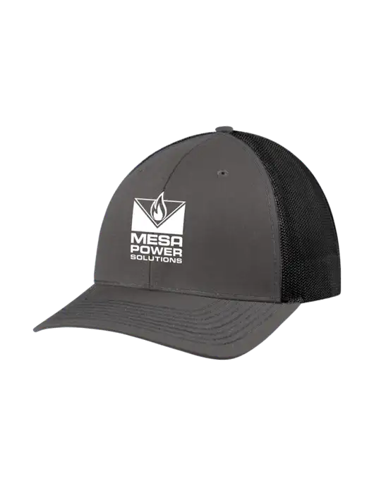 Richardson Adjustable Snapback Original 112 Trucker Cap Dark Grey w/Black Mesh w/Mesa Solutions Logo