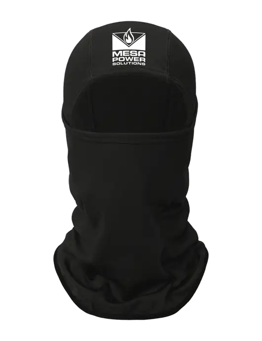 Black CornerStone Smooth Fleece Face Mask w/Mesa Solutions Logo