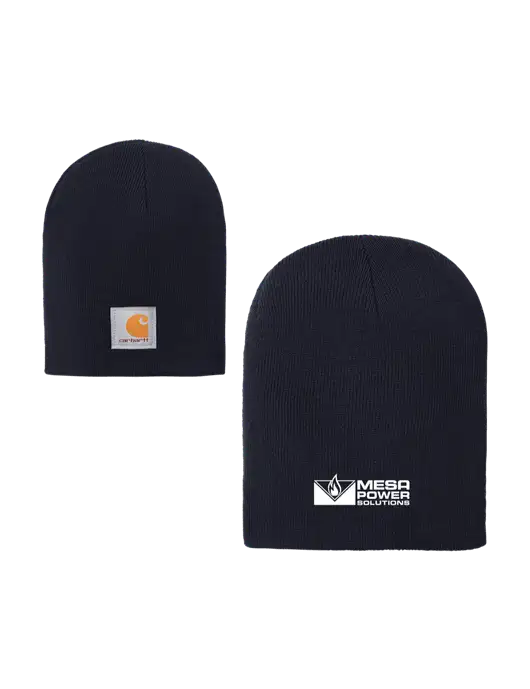 Carhartt Dark Navy Acrylic Knit Hat w/Mesa Solutions Logo