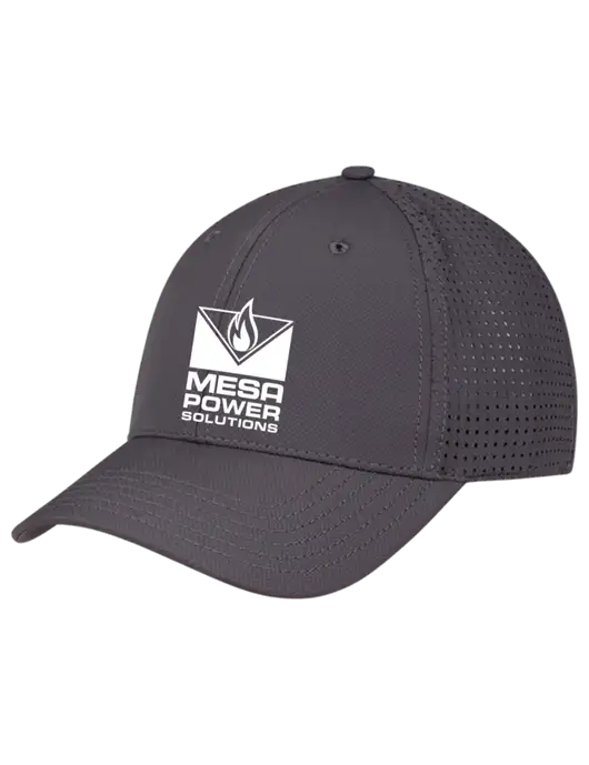 Charcoal Performance Stretchable Cap Hook & Loop w/Mesa Solutions Logo