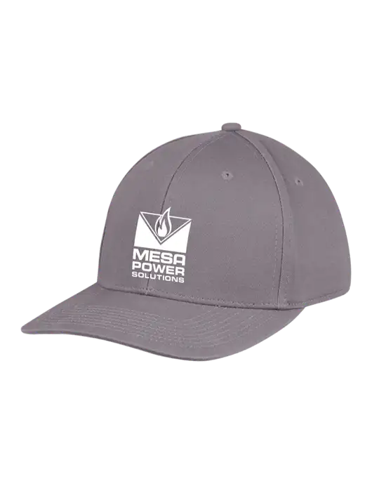 Premium Modern Structured Twill Charcoal Snapback Cap w/Mesa Solutions Logo