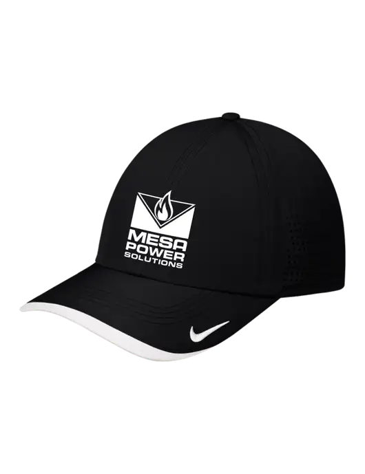 Nike Black/White Dri-FIT Perforated Performance Cap w/Mesa Solutions Logo