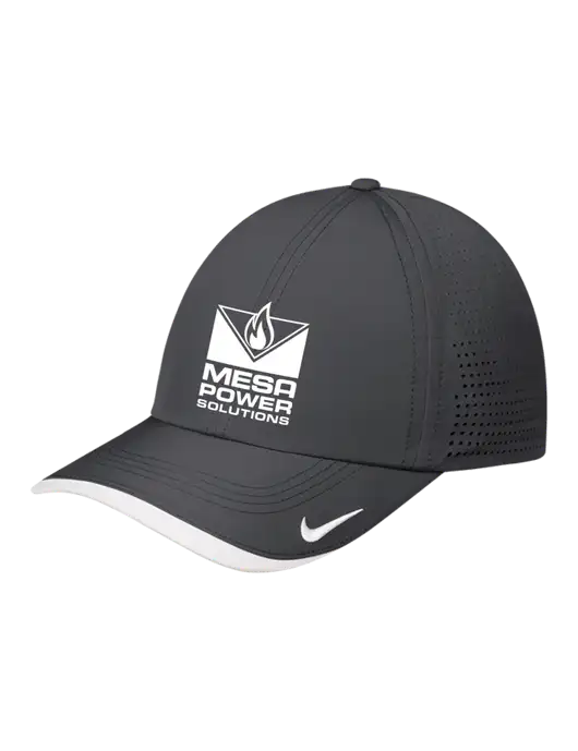 Nike Dark Grey/White Dri-FIT Perforated Performance Cap w/Mesa Solutions Logo