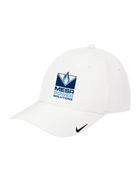 Nike White Dri-FIT Legacy Cap w/Mesa Solutions Logo