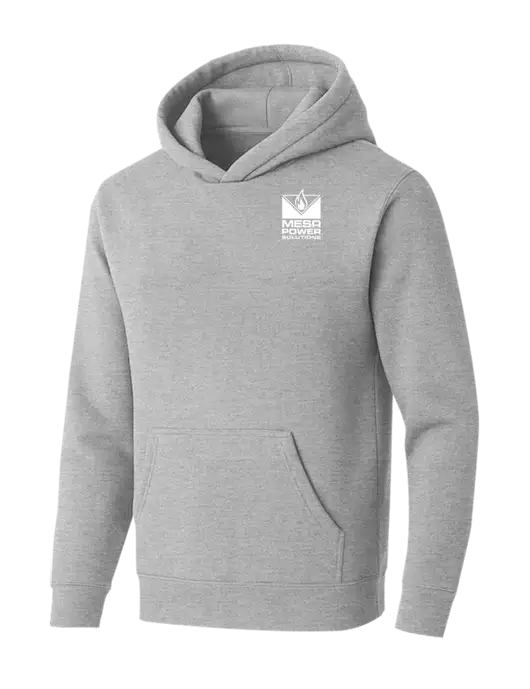 BELLA+CANVAS Light Grey Heather Sponge Fleece Pullover Hoodie w/Mesa Solutions Logo
