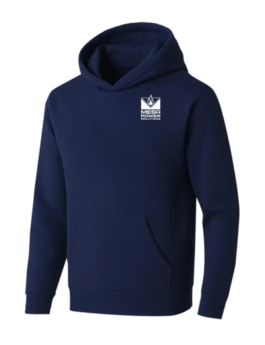 BELLA+CANVAS Navy Sponge Fleece Pullover Hoodie w/Mesa Solutions Logo