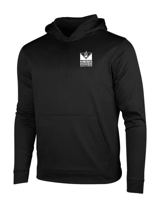 Black Fleece Sport-Wick Hooded Pullover w/Mesa Solutions Logo