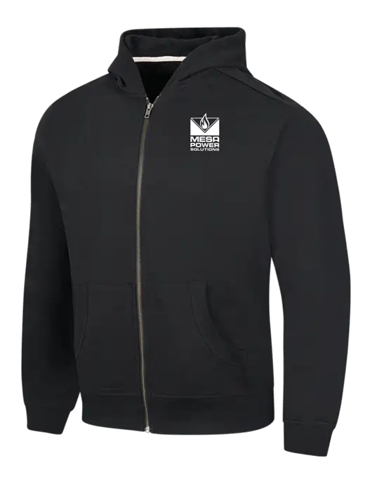 Black Re-Fleece Full-Zip Hoodie w/Mesa Solutions Logo