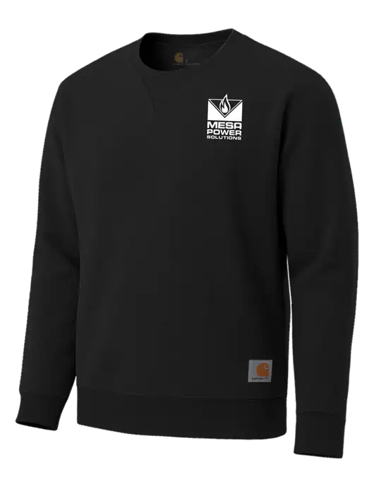 Carhartt Black Midweight Crewneck Sweatshirt w/Mesa Solutions Logo