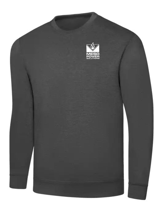 Charcoal 7.8 oz Ring Spun Crew Sweatshirt w/Mesa Solutions Logo
