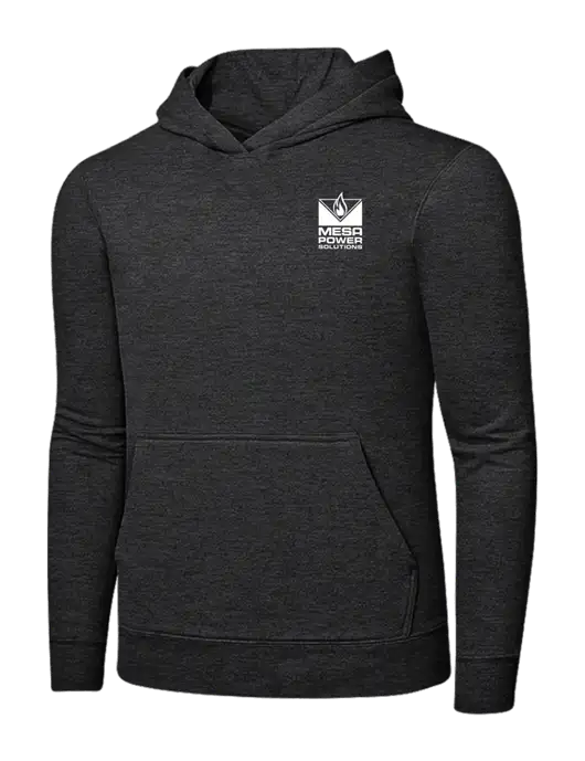Dark Heather Grey 7.8 oz Ring Spun Hooded Sweatshirt w/Mesa Solutions Logo