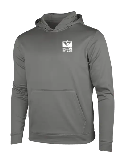Dark Smoke Grey Sport-Wick Fleece Hooded Pullover w/Mesa Solutions Logo