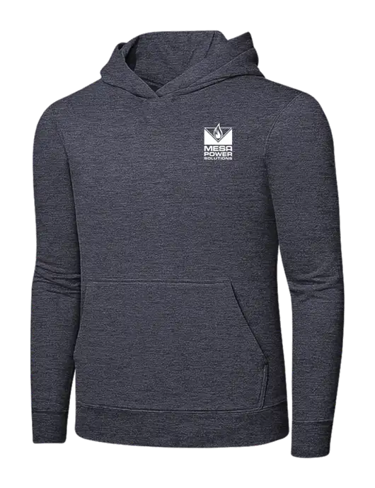 Heather Navy 7.8 oz Ring Spun Hooded Sweatshirt w/Mesa Solutions Logo