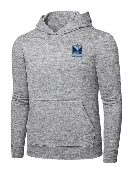 Light Grey Heather 7.8 oz Ring Spun Hooded Sweatshirt w/Mesa Solutions Logo