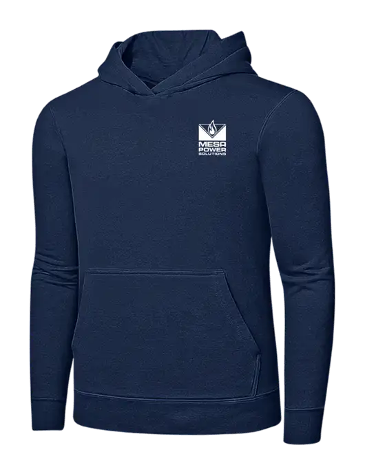 Navy 7.8 oz Ring Spun Hooded Sweatshirt w/Mesa Solutions Logo