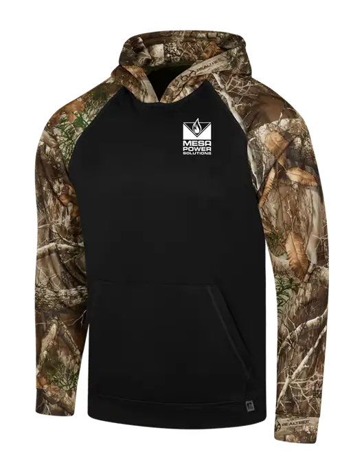 Russell Outdoors Black/Realtree Edge Camo Colorbock Performance Hoodie w/Mesa Solutions Logo