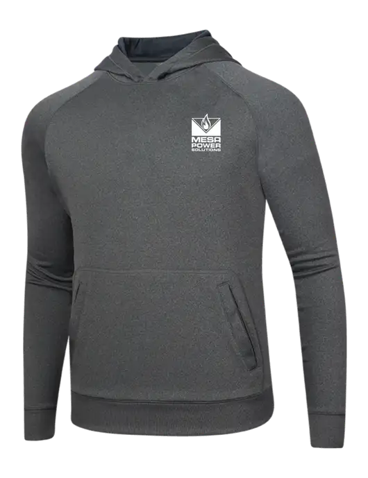Tech Graphite Heather Fleece Hooded Sweatshirt w/Mesa Solutions Logo