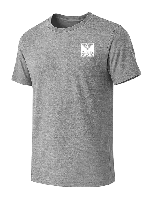 BELLA+CANVAS Heather Grey CVC Short Sleeve Tee w/Mesa Solutions Logo