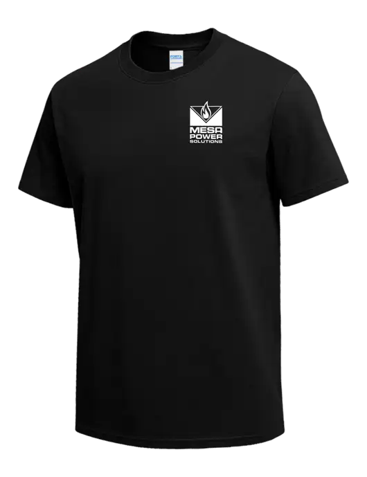 Black Heavyweight 6.1 oz T-Shirt w/Mesa Solutions Logo