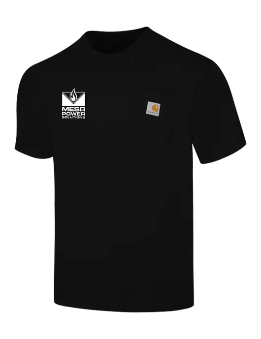 Carhartt Workwear Black Pocket Short Sleeve T-Shirt w/Mesa Solutions Logo
