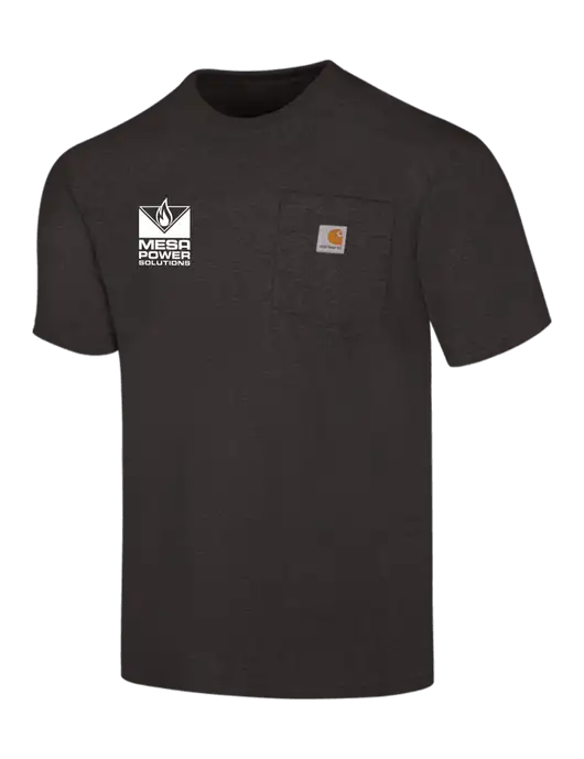 Carhartt Workwear Charcoal Heather Pocket Short Sleeve T-Shirt w/Mesa Solutions Logo