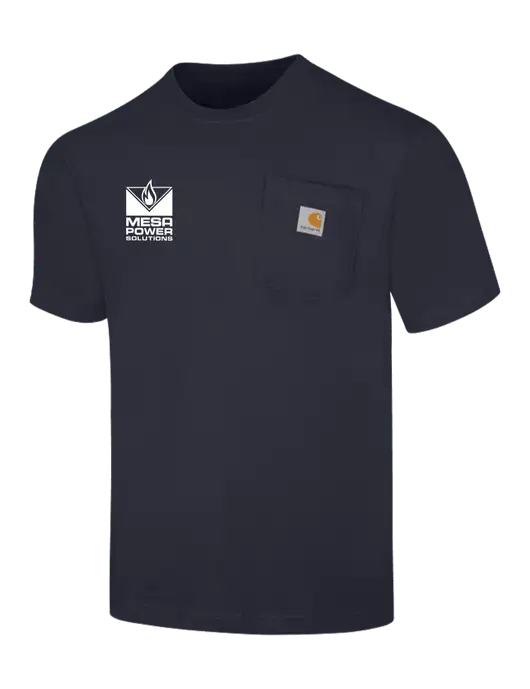 Carhartt Workwear Dark Navy Pocket Short Sleeve T-Shirt w/Mesa Solutions Logo