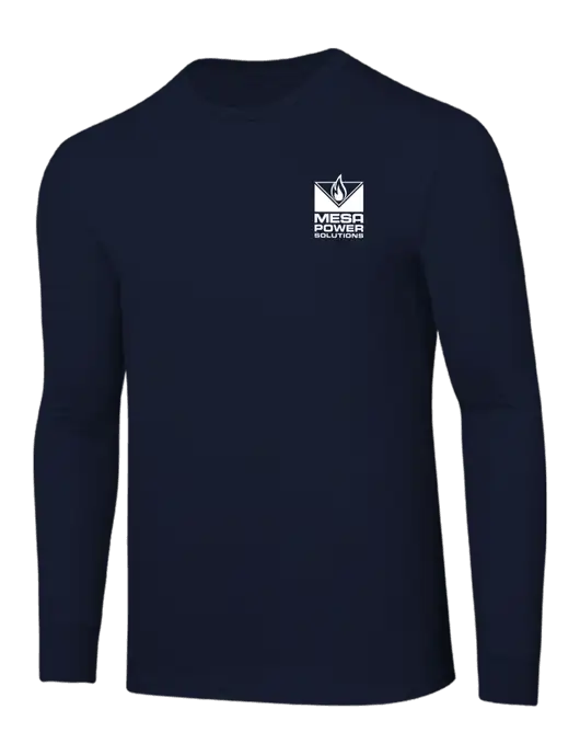 Core Blend Navy Long Sleeve Tee w/Mesa Solutions Logo