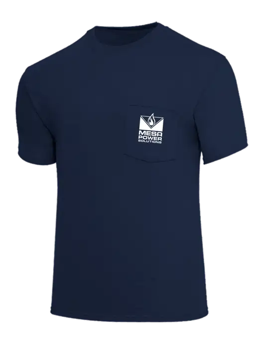 Core Blend Navy Pocket T-Shirt w/Mesa Solutions Logo